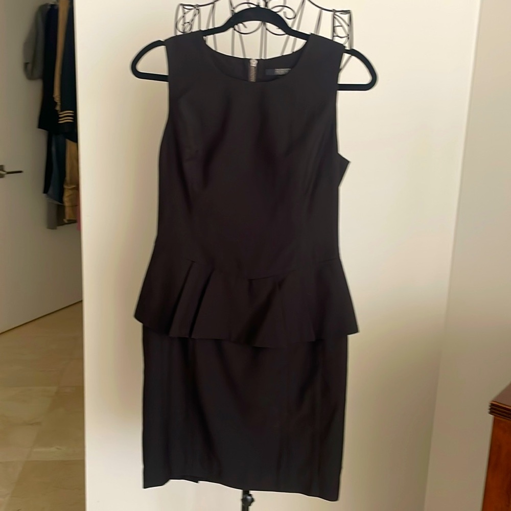 PRIORITIES BLACK PEPLUM DRESS
